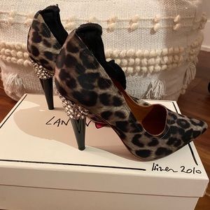 Lanvin H&M animal print high heels